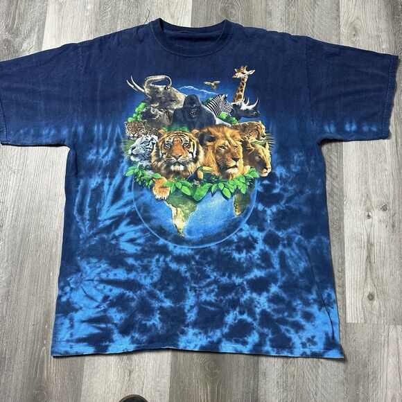 The Mountain Tigers Cats Jungle Graphic Tie Dye Shirt 2011 Medium All Over Print - Picture 2 of 6
